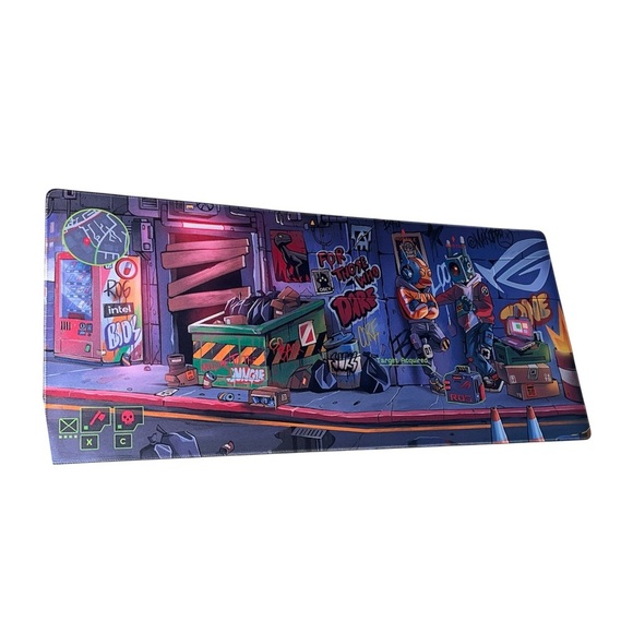 Intel Gaming Mouse Pad - Multicolor Street Art Design - Picture 1 of 8